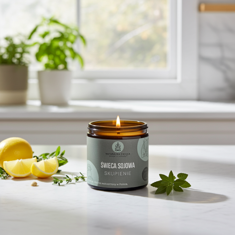 Fokus Sojakerze 120 ml – Duft für Konzentration