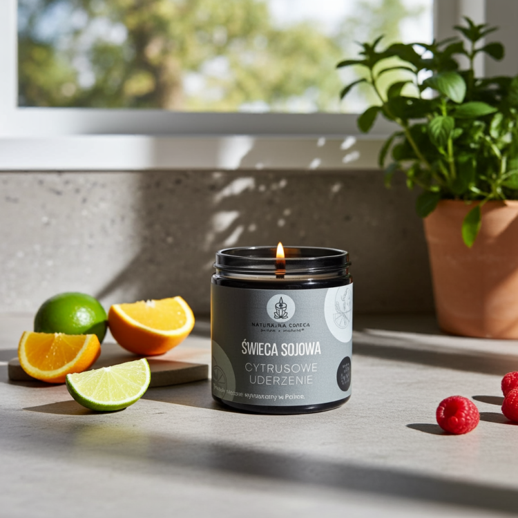 Sojakerze 120 ml mit Zitrusduft – natürliche Frische