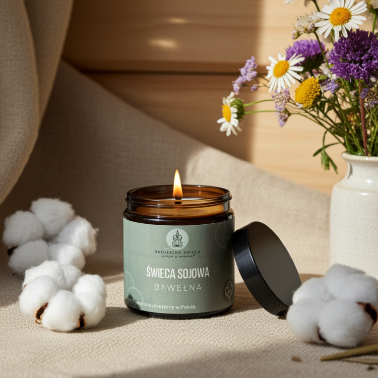 Duftkerze Baumwolle 120 ml – weicher, frischer Baumwollduft