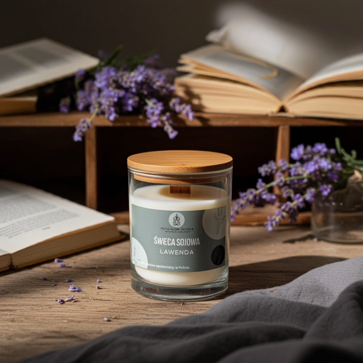 ökologische Lavendel Sojakerze 250 ml Aromatherapie
