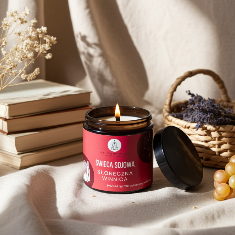 natürliche Sojakerze mit Traubenaroma 120 ml