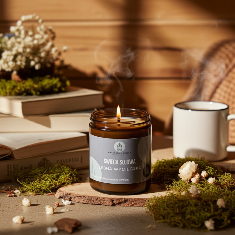 Sojakerze 180 ml handgemacht Waldspaziergang Aroma