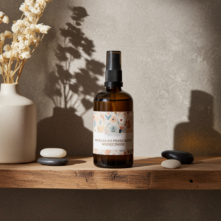 Natural vegan room spray for self-care and thankfulness