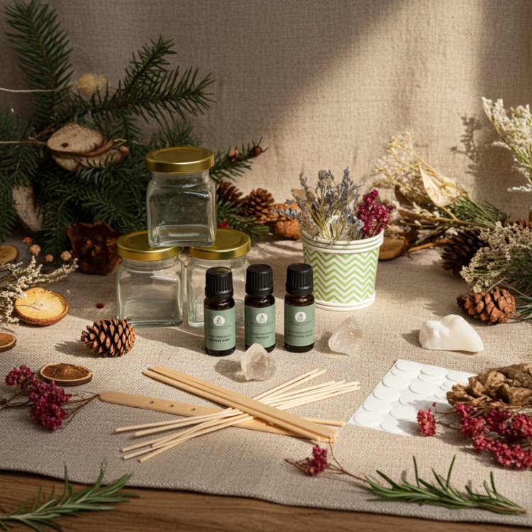 świąteczny zestaw DIY 3 świece sojowe 120 ml – piernik