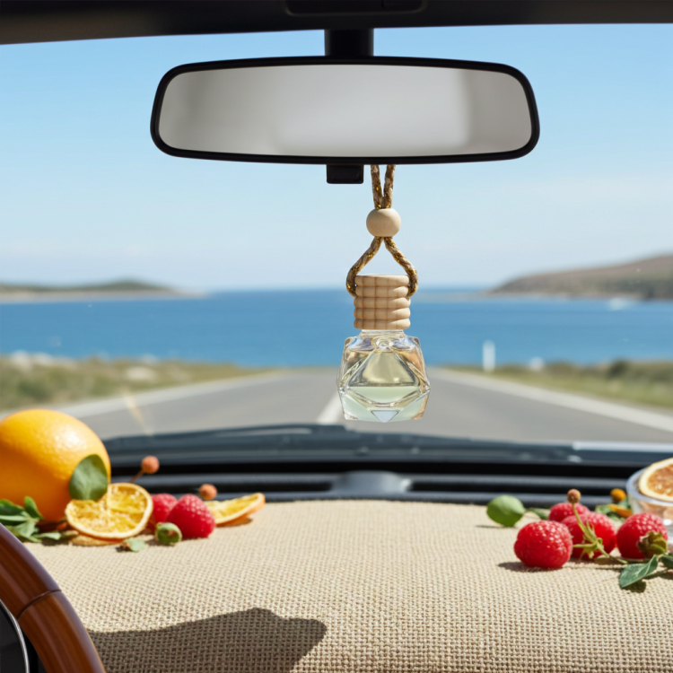 premium car scent joy glass bottle