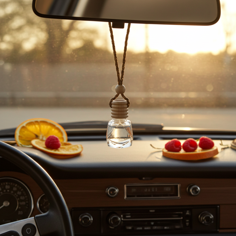 natural wooden car air freshener joy