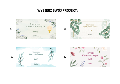 Podziękowania komunijne – wybierz swój projekt świecy sojowej