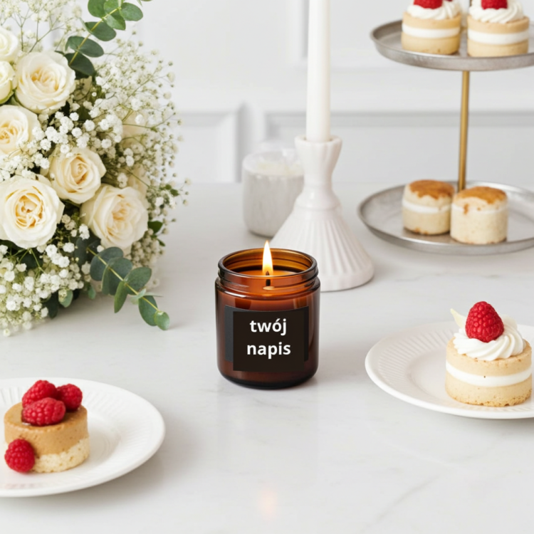 Personalisierte Hochzeitskerze – Gastgeschenk Design