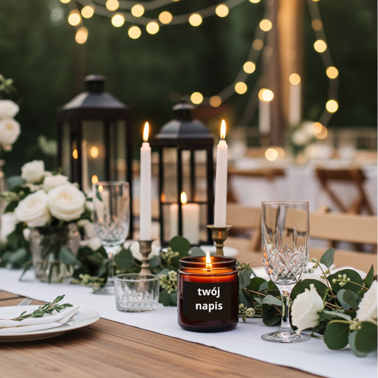 Hochzeit Giveaways – natürliche Sojakerze Design