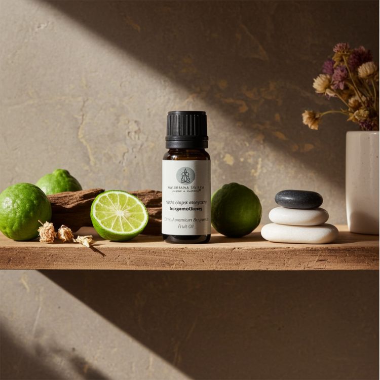 bergamot essential oil bottle natural aromatherapy