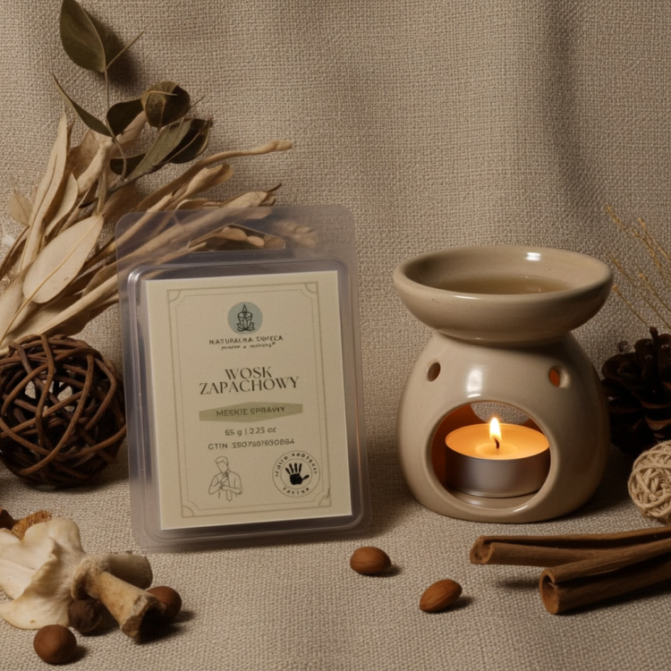 Men’s wax melts masculine woody fragrance