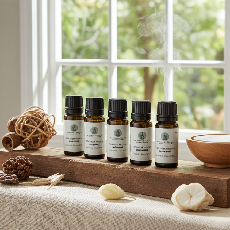 natural essential oils kit 5 bottles