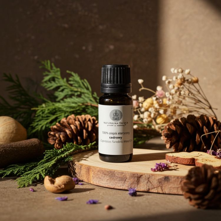 cedarwood oil close up natural product