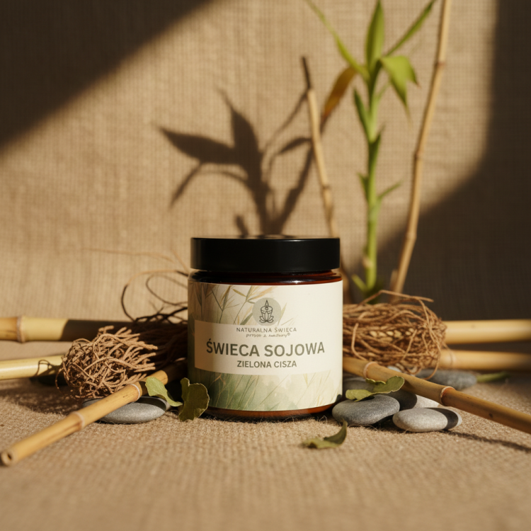 relaxing candle green fresh scent