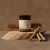 large soy candle wood wick green scent