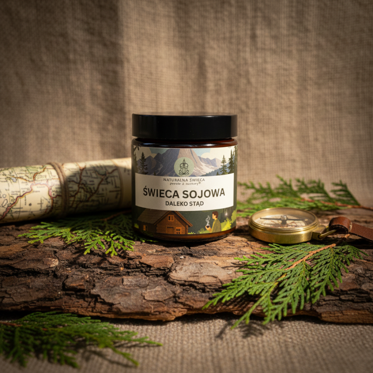 świeca sojowa Daleko stąd naturalna świeca zapachowa 120 ml