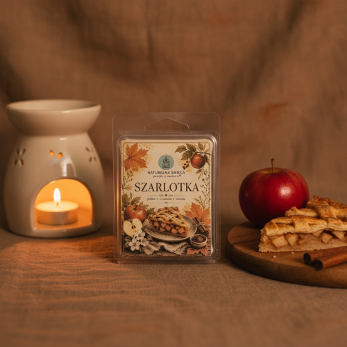 Jesienny wosk zapachowy Szarlotka 65 g – aromat domowego ciasta z jabłkami