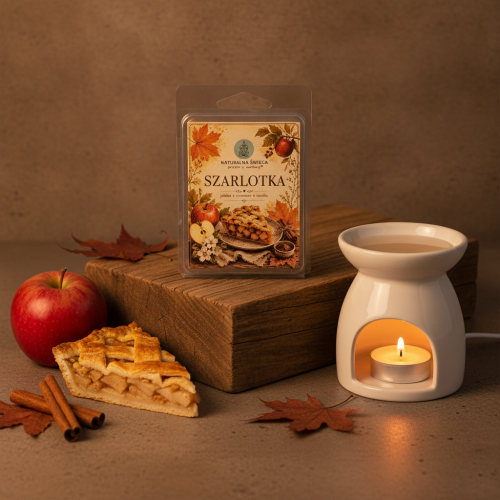 Wosk zapachowy Szarlotka 65 g do kominka – jabłko, cynamon i wanilia