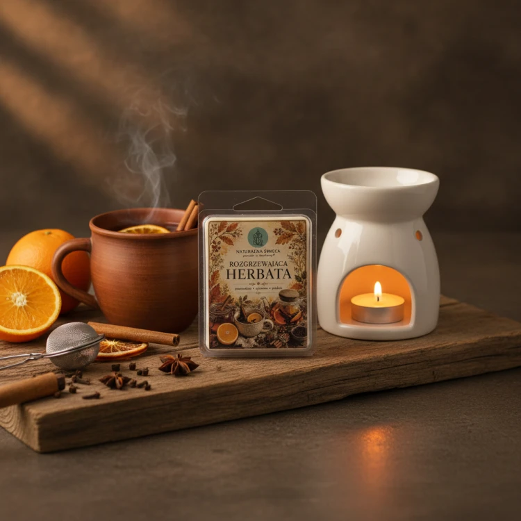 Rozgrzewająca Herbata – wosk zapachowy 65 g do kominka