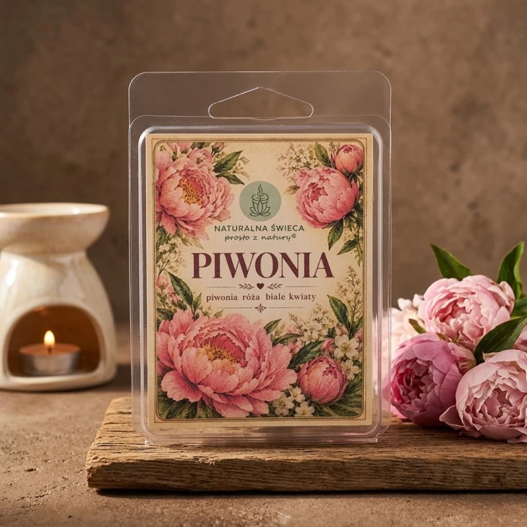 Pachnący wosk sojowy Piwonia 6 kostek