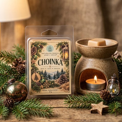 Wosk sojowy CHOINKA do kominka zapachowego