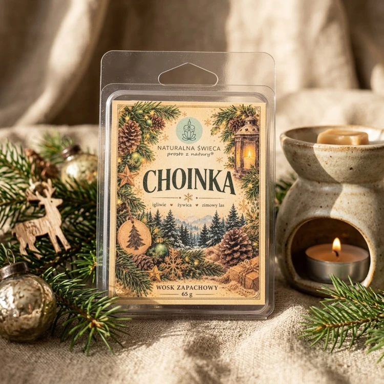 Świąteczny wosk zapachowy o zapachu choinki 65 g