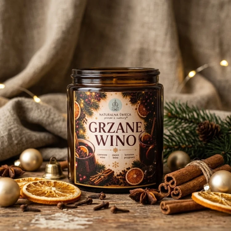 Świeca zapachowa GRZANE WINO – korzenny zimowy aromat