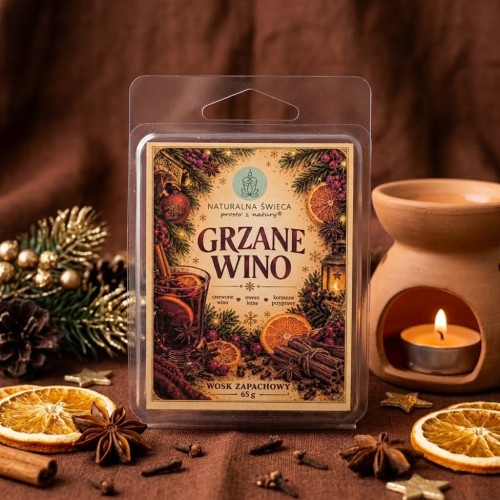Wosk zapachowy do kominka GRZANE WINO 65 g – 6 kostek