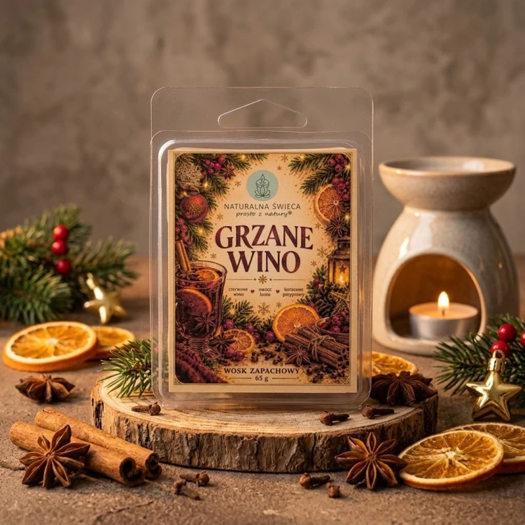 Świąteczny wosk zapachowy o aromacie grzanego wina