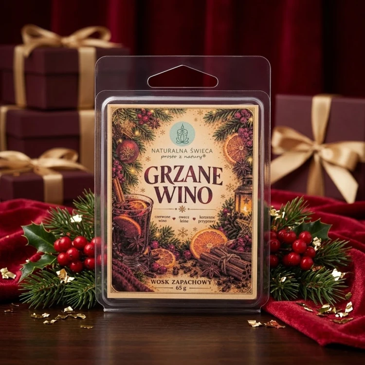 Wosk zapachowy GRZANE WINO na święta i zimę – 65 g