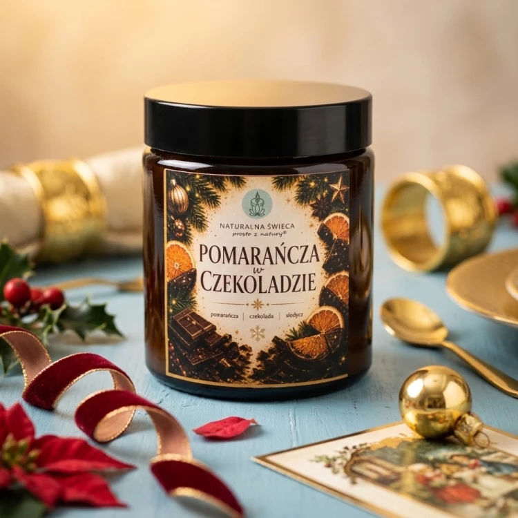 Świeca sojowa POMARAŃCZA W CZEKOLADZIE 120 ml