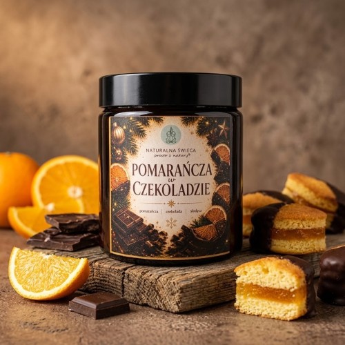 Słodka świeca zapachowa pomarańcza i czekolada 120 ml
