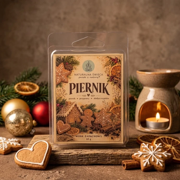 Pachnący wosk sojowy PIERNIK – 6 kostek