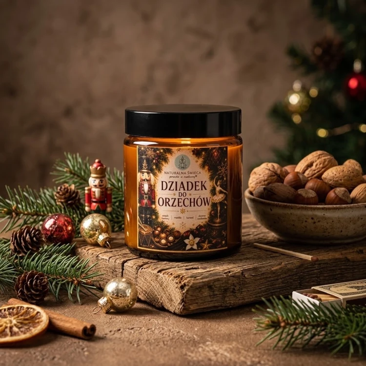 Świąteczny prezent – świeca sojowa Dziadek do Orzechów 120 ml